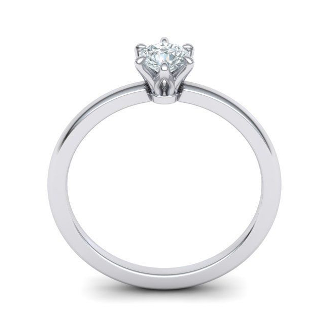 Inel solitaire cu diamant natural 0.30ct IL232 - imagine 2