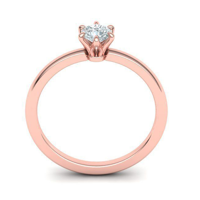 Inel solitaire cu diamant natural 0.30ct IL232 - imagine 3