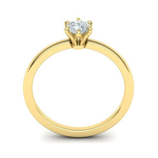 Inel solitaire cu diamant natural 0.30ct IL232 - imagine 4