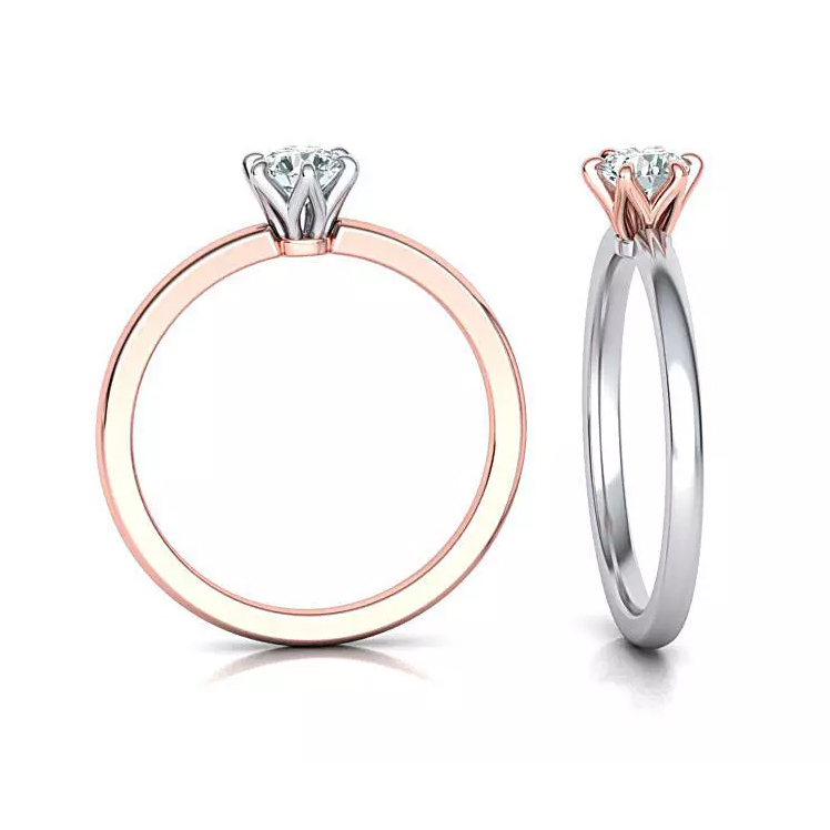 Inel solitaire cu diamant natural 0.30ct