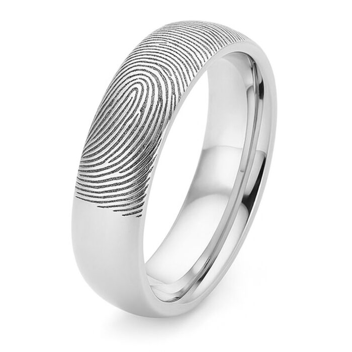 Verighete Aur sau Platină Finger Print VR188 - imagine 3
