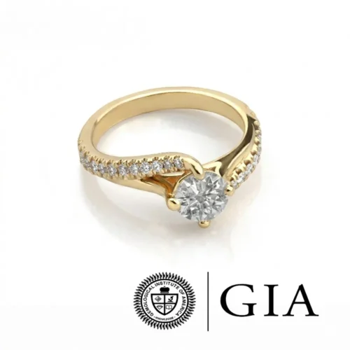 Inel logodna cu diamant 0.70 GIA aur galbenIL241