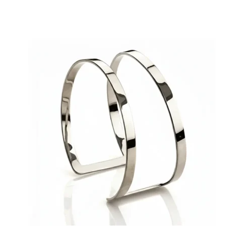 Bratara fixa din aur alb 14K masiva 27 grame latime 30mm Diamond Stone