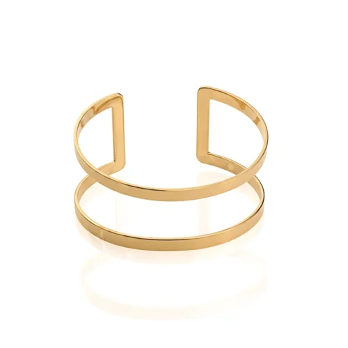 Bratara fixa din aur alb 14K masiva 27 grame latime 30mm Diamond Stone