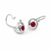 Cercei din Aur ALB cu Rubin CT069