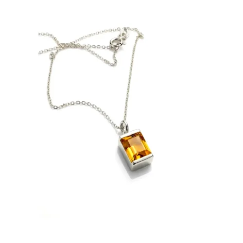 Pandantiv din Aur cu Citrin Natural Emerald