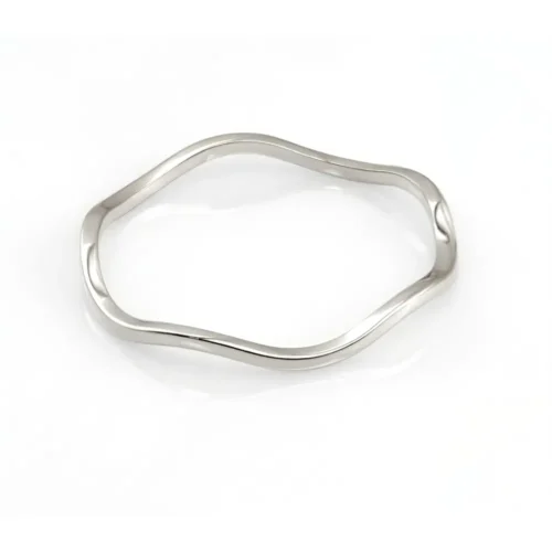 inel VALURI din aur alb