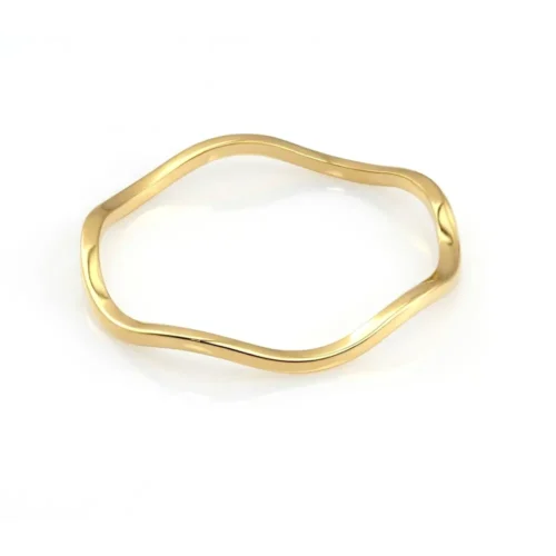 inel VALURI din aur galben