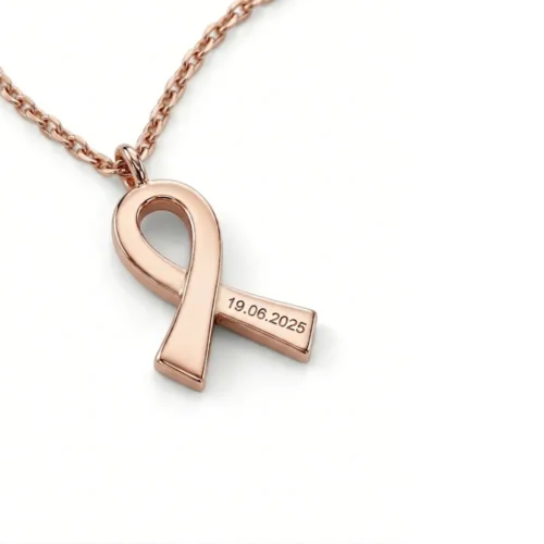 Pandant panglică roz - pandantiv de conștientizare CT071