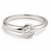 Inel de logodnă cu diamant natural 0.30 ct montură bezel- IL263